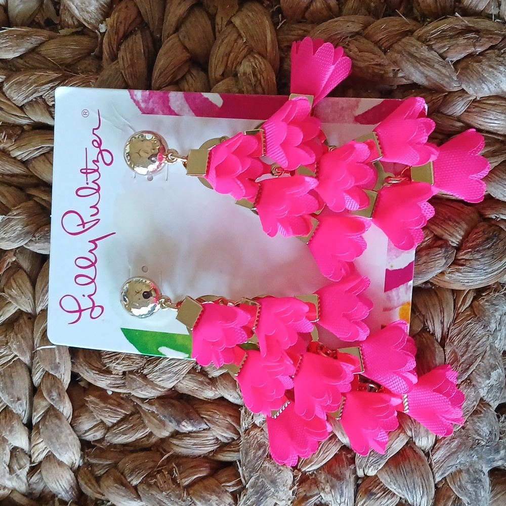Nwt pink lilly pulitzer earrings